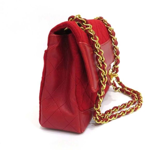 Chanel Matelasse Chain Shoulder Bag Red Leather - Picture 3 of 13